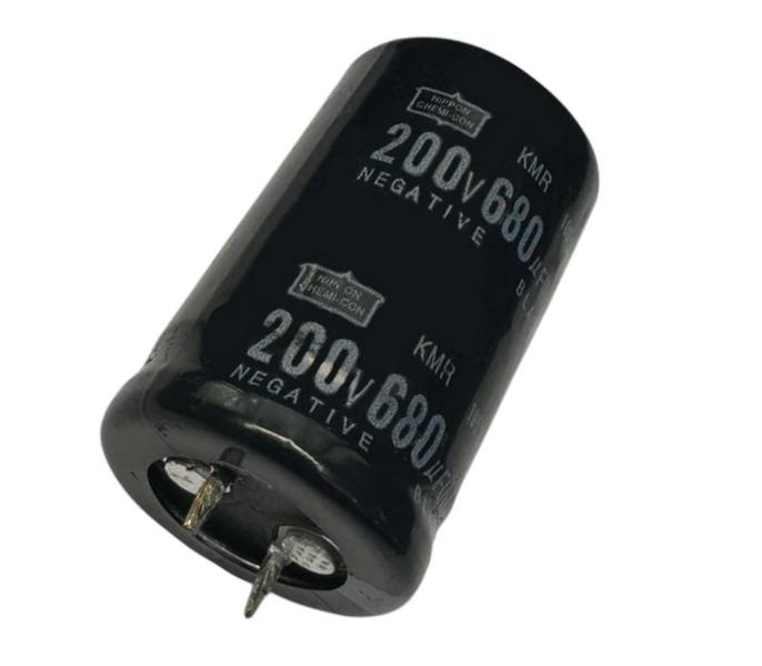 Imagem de 6 pçs - capacitor eletrolitico 680x200v - 680uf x 200v