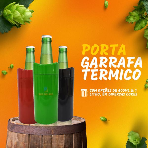 Imagem de 6 Porta Garrafa De Cerveja Térmico 600ml & 1L De Garrafa Cooler Isopor Cerveja Bar Restaurante