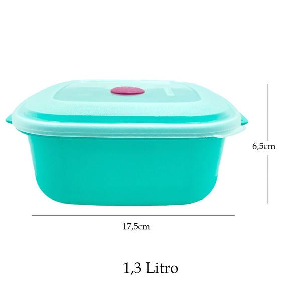 Imagem de 6 potes com tampa Livre de BPA 530ml 1300ml para mantimentos alimentos frutas