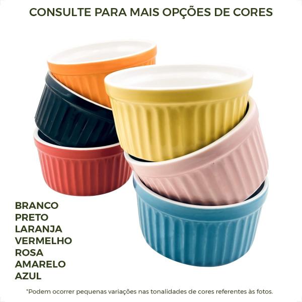 Imagem de 6 Potinhos Ramekin Amarelo 40ml Porcelana Sobremesa Buffet