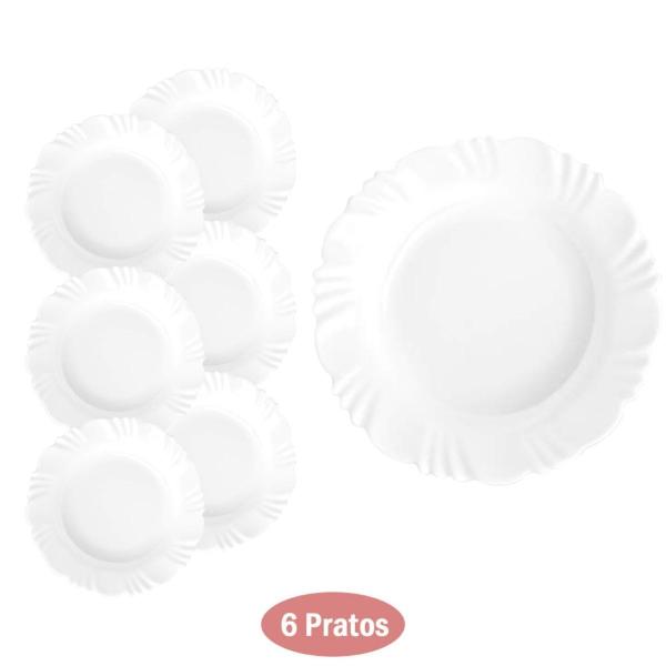 6 Pratos Petala Fundo 23,5cm Redondo Restaurante Almoço - Nadir Figueiredo Imagem de 6 Pratos Petala Fundo 23,5cm Redondo Restaurante Almoço