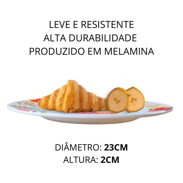 6 Pratos Raso em Melamina Estampado Hotel Buffet Restaurante - Cascavel Imagem de 6 Pratos Raso em Melamina Estampado Hotel Buffet Restaurante