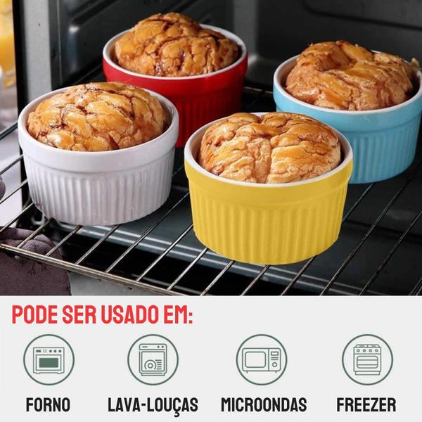 Imagem de 6 Ramequim Grande de Porcelana Gourmet 180 Ml Forno