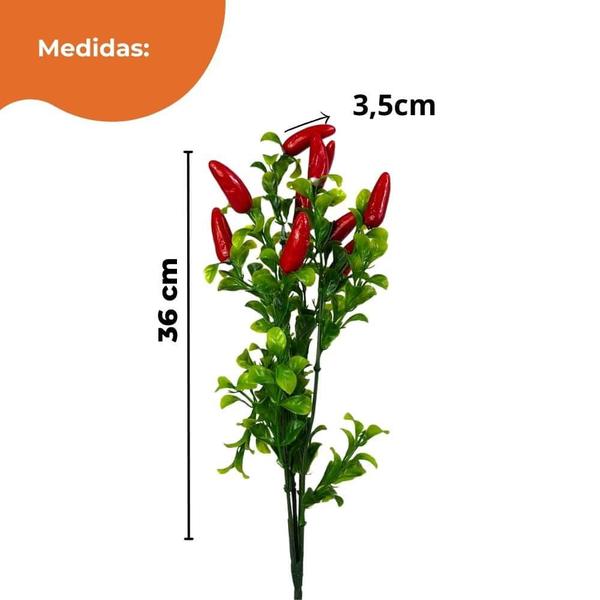 6 Ramos Pimenta Artificial Decoração De Cozinha Pimenteira - Decor Artificial Imagem de 6 Ramos Pimenta Artificial Decoração De Cozinha Pimenteira