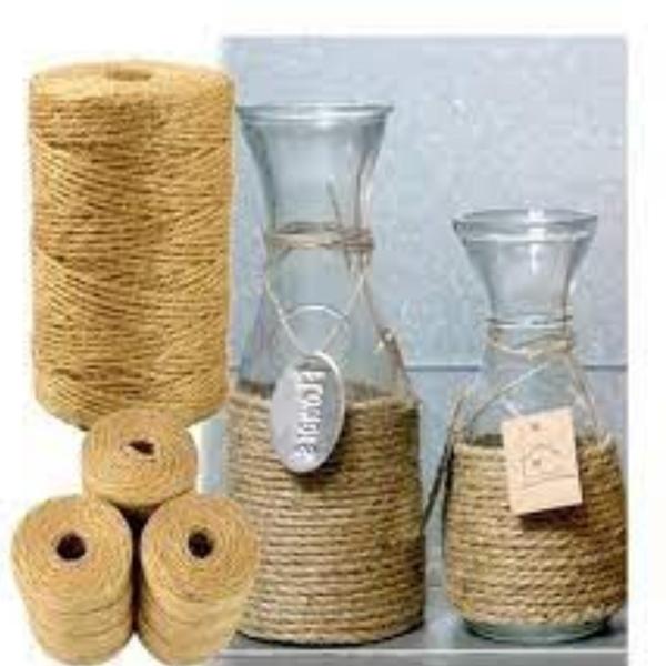 Imagem de 6 Rolos de Fio de Sisal 100% Natural sem Rasar 500/1 2,0mm Rolo 1Kg com 500m APAEB