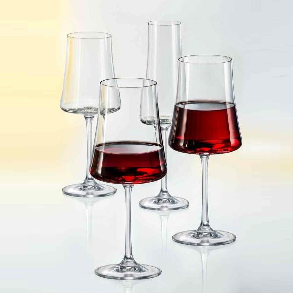 6 Taças Cristal Titanium Vinho Tinto 560ml Bohemia Xtra