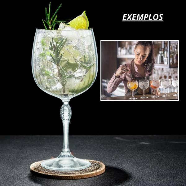 Imagem de 6 Taças De Cristal P/ Gin 745ml America20s Bormioli Rocco