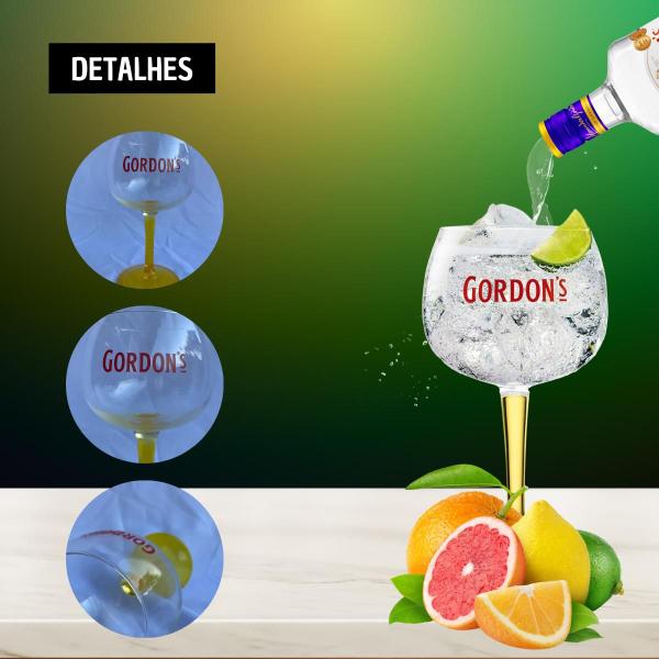 Imagem de 6 Taças Gordons Gin Em Vidro 600ml - Produto Oficial Diageo