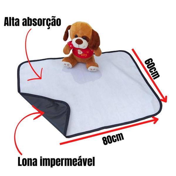 Imagem de 6 Tapete Coletor De Urina Absorvente E Lavável Tam Gg 80x60