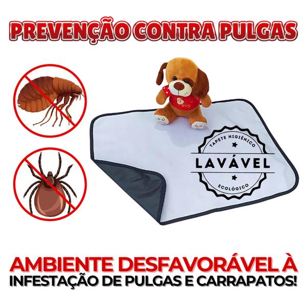 Imagem de 6 Tapetinhos Macios para Dormir Pet Antipulgas Antipulgas 200 Lavagens 100x70 Preto Quality