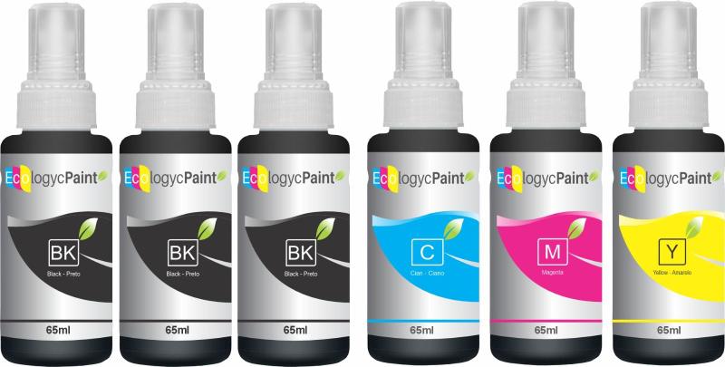 6 tintas para 110 120 220 365 375 380 395 475 495 565 575 - ecologycpaint INKTANK Imagem de 6 tintas para 110 120 220 365 375 380 395 475 495 565 575