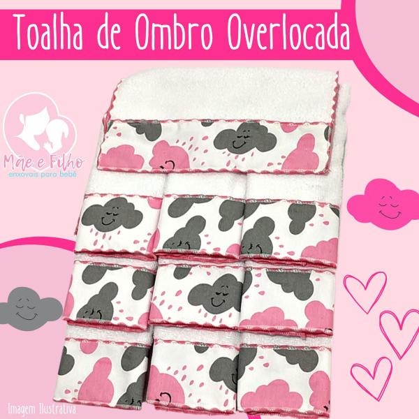 Imagem de 6 Toalhas de Ombro para Bebê 100% Algodão 40x20 cm - Mãe e Filho Enxovais