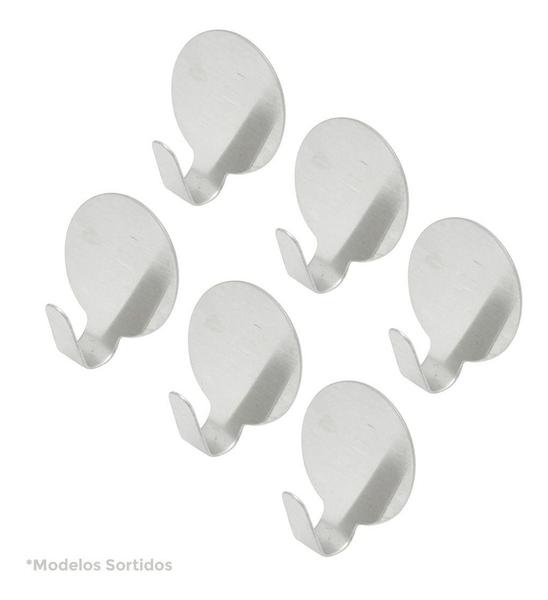 6 Un Ganchos de Parede Autoadesivo Aço Inoxidável Redondo - Wincy Imagem de 6 Un Ganchos de Parede Autoadesivo Aço Inoxidável Redondo