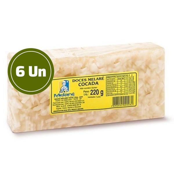 6 und Cocada Sortida Melaré Pacote de 320g Imagem de 6 und Cocada Sortida Melaré Pacote de 320g