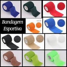 Imagem de 6 UNIDADES BANDAGEM ATADURA ELASTICA AUTOADERENTE 5CMX4,5M PET Exercício Funcional Articulações Torções BANDPET COR PRETA