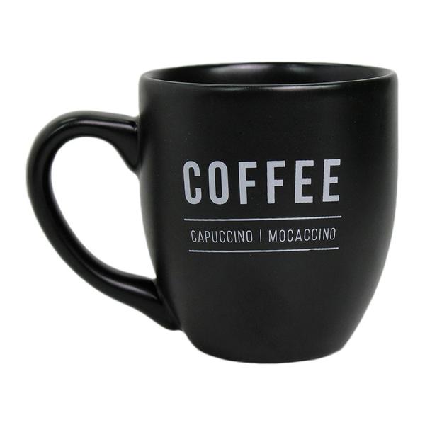 Imagem de 6 Unidades De Caneca 300ml Para Café Chá Suco Manhattan Preto Porcelana