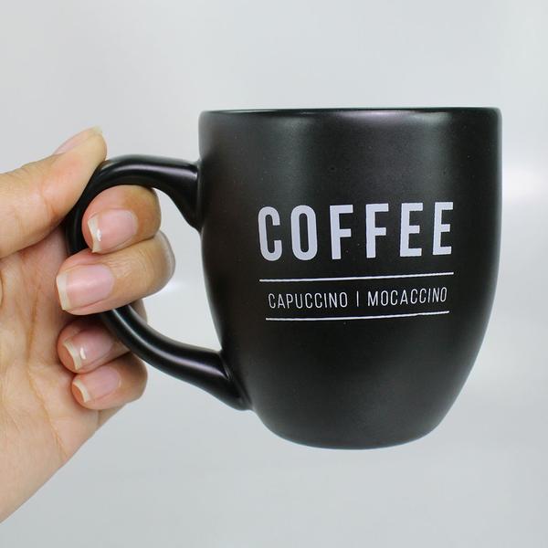 6 Unidades De Caneca 300ml Para Café Chá Suco Manhattan Preto Porcelana - Hauskraft Imagem de 6 Unidades De Caneca 300ml Para Café Chá Suco Manhattan Preto Porcelana