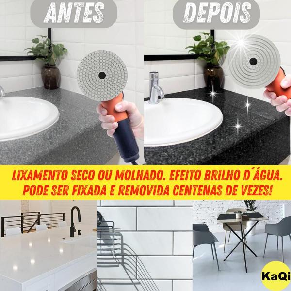 6 X Lixas 4 Pol. 100mm Diamantada Grão Discos Liso Polir Lixadeira Granito Mármore KaQi Imagem de 6 X Lixas 4 Pol. 100mm Diamantada Grão Discos Liso Polir Lixadeira Granito Mármore KaQi