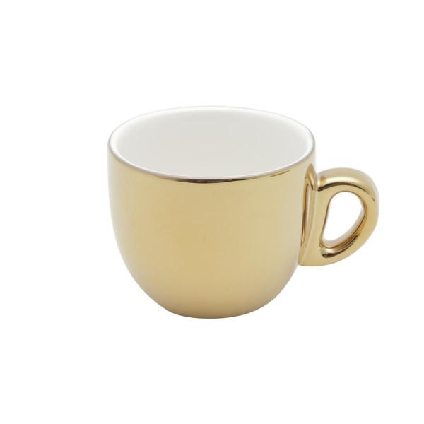 Imagem de 6 XICARAS CAFE PORCELANA C/PIRES SUPORTE DOURADO WOLFF 90ml