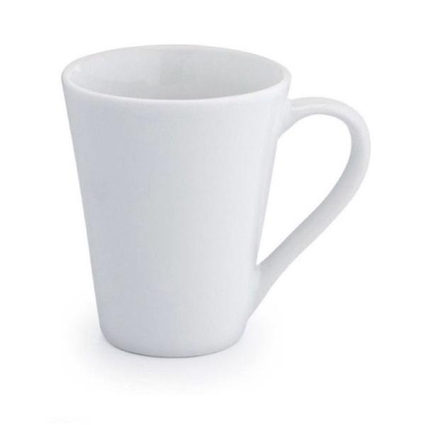 Imagem de 6 Xicaras Canecas Brancas De Porcelana Tulipa 250 Ml Para Servir Chá E Café