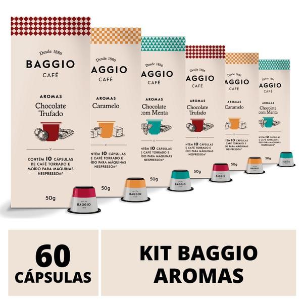 Imagem de 60 Cápsulas Para Nespresso  Café Baggio  Chocolate Trufado, Menta e Caramelo