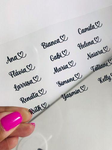 Imagem de 60 Nomes Personalizados Artesanato Resina Letra Coração