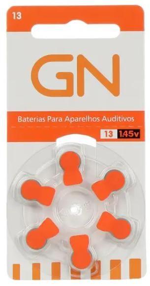 Imagem de 60 Pilhas/Baterias GN RESOUND para Aparelho Auditivo - tamanho 13 - SELO LARANJA