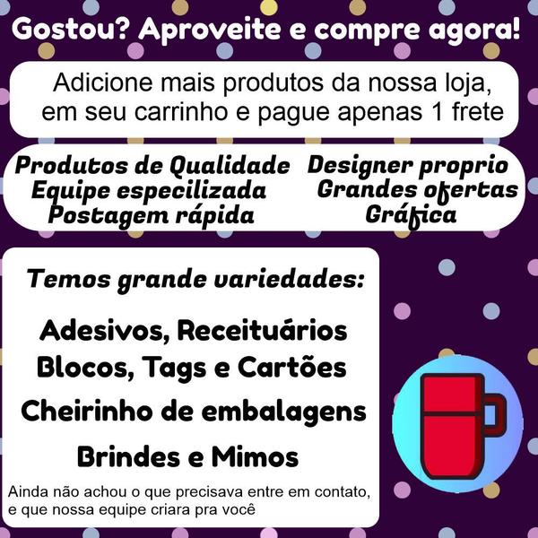 Imagem de 60 Tags de Agradecimento para Açaiteria 08 5x9cm 4x0