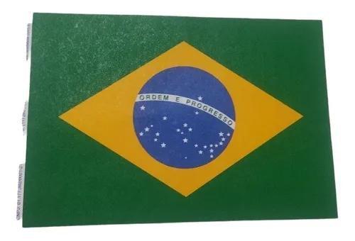 Imagem de 600 Bandeira Do Brasil P/ Varal Plástica Grande 30x47cm Nfe