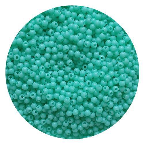 Imagem de 600 uni Miçanga bola lisa verde claro 4mm p/ bijuterias, colares e pulseiras