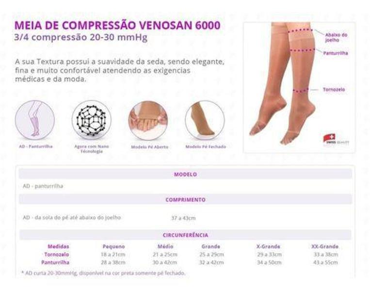 Imagem de 6000 MEIA VENOSAN 6000 AD(3/4) BEGE 20/30mmgh