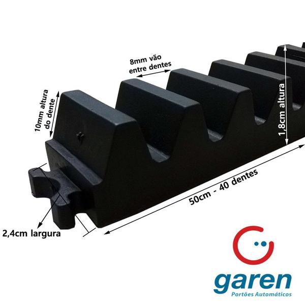 6pcs Gomo Cremalheira Nylon 50cm Seg Garen Unisystem Garcia Imagem de 6pcs Gomo Cremalheira Nylon 50cm Seg Garen Unisystem Garcia