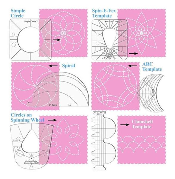 Imagem de 6pcs Quilting Modelo Acrílico Quilting Réguas Para Costura