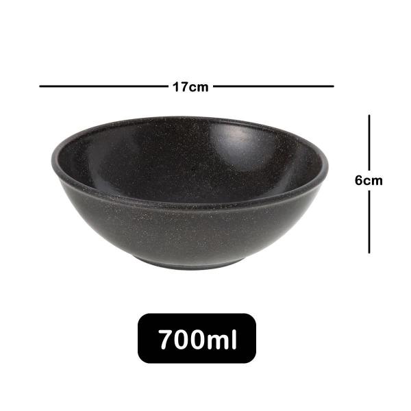 Imagem de 6Un Tigela Bowl 700Ml Salada Petiscos Preto