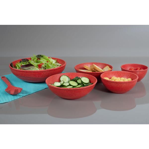 Imagem de 6un Tigela bowl 700ml salada petiscos Vermelho 17cm