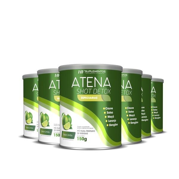 Imagem de 6X Atena Shot Detox Sabor Limão Hf Suplementos