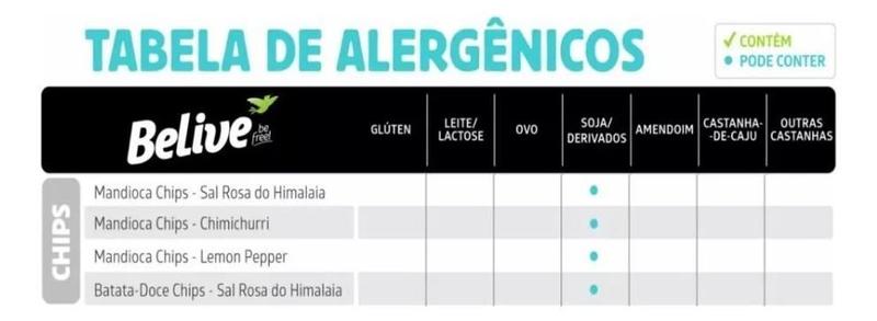 6x Batata Doce Chips Belive Com Sal Rosa Himalaia 50g Imagem de 6x Batata Doce Chips Belive Com Sal Rosa Himalaia 50g