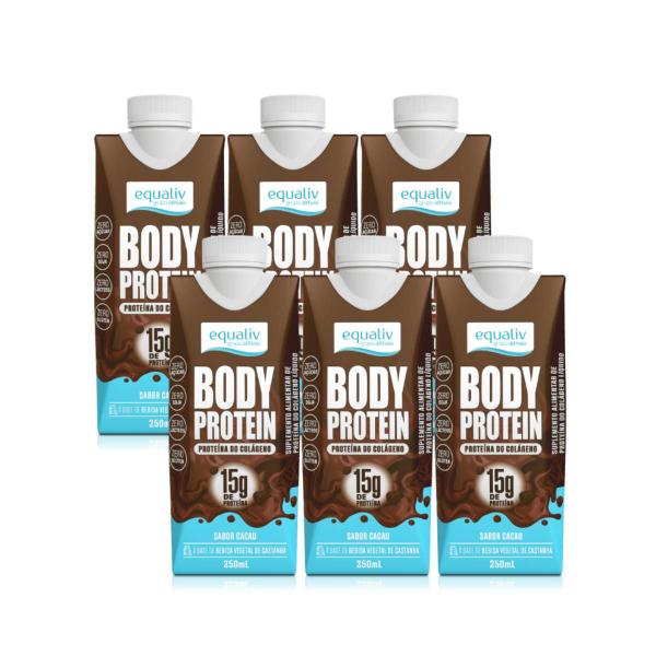 Imagem de 6x Bebida Láctea Vegetal Body Protein Equaliv Cacau 250ml