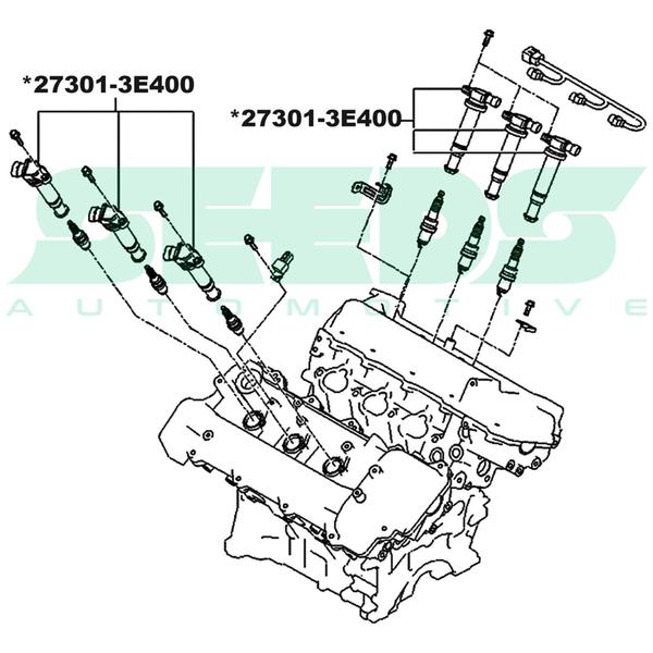 Imagem de 6x Bobina Ignição Hyundai Santa Fé 2.7 V6 2007 2008 2009