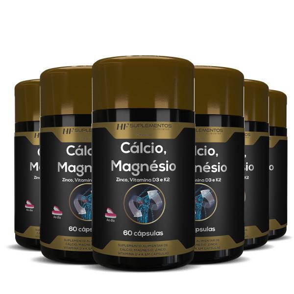 Imagem de 6x calci-pro premium 1450mg 60caps hf suplements