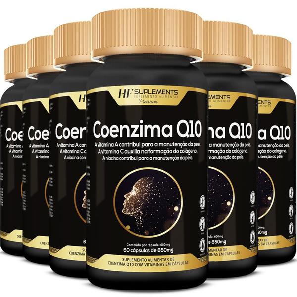 Imagem de 6x COENZIMA Q10 VITAMIN COMPLEX 850MG 60CAPS HF SUPLEMENTS