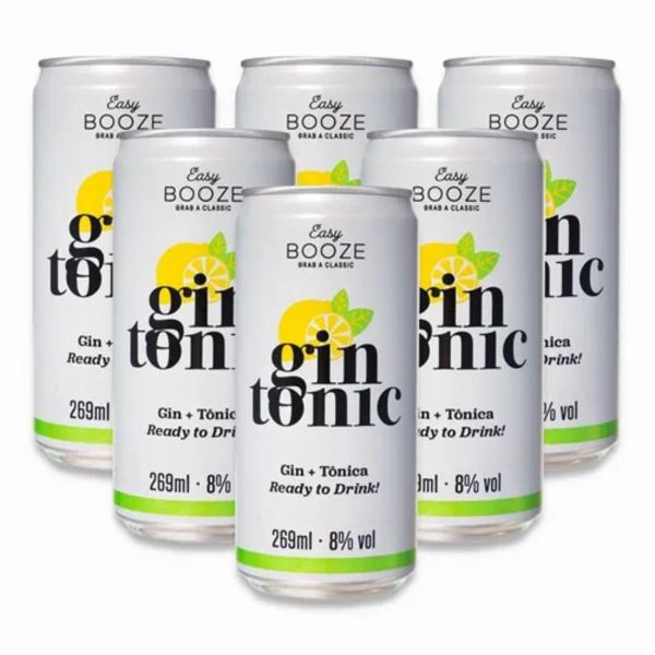 Imagem de 6x Drink Pronto EASY BOOZE Gin+Tônica 269ML