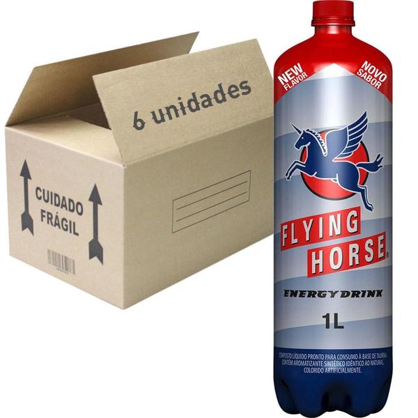 Imagem de 6x Energético FLYING HORSE Energy Drink PET 1L