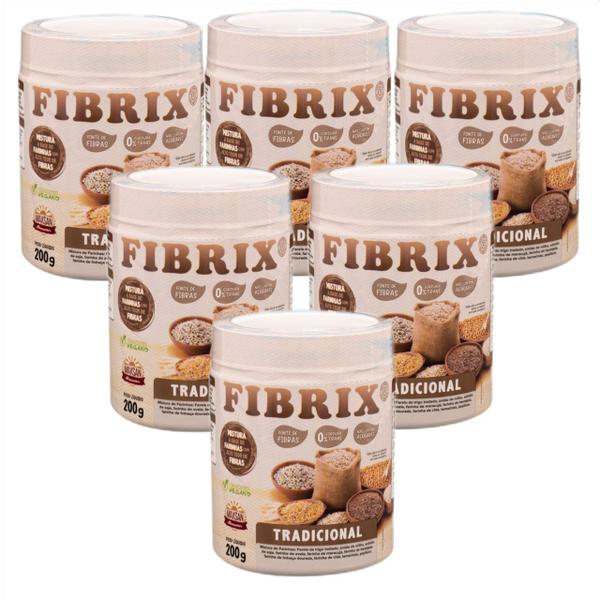 Imagem de 6x Fibrix - Fibras Alimentares - Vegano - 200g