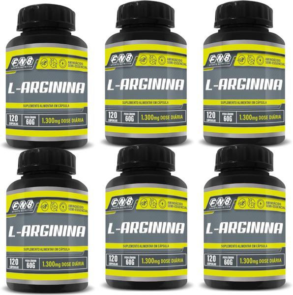 6x L-Arginina 500 Mg 120 Caps Flora Nativa Imagem de 6x L-Arginina 500 Mg 120 Caps Flora Nativa