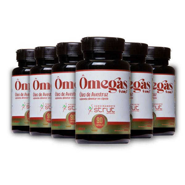 Imagem de 6x oleo de avestruz strut 90 caps omega 3 6 7 9