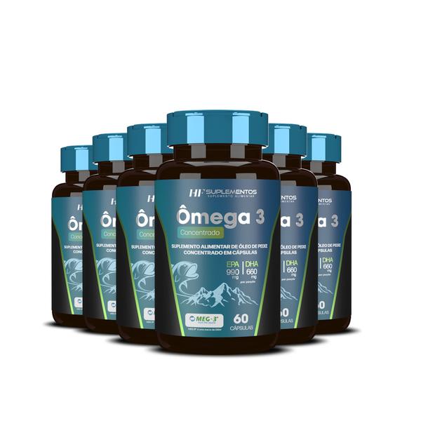 Imagem de 6x OMEGA 3 CONCENTRADO 60 CAPS HF SUPLEMENTOS