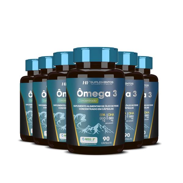 Imagem de 6X Omega 3 Concentrado 90 Caps Hf Suplementos