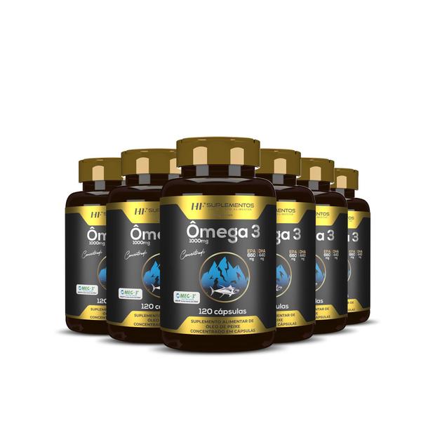 Imagem de 6X Omega 3 Concentrado Meg 3 120 Caps Premium Hf Suplementos