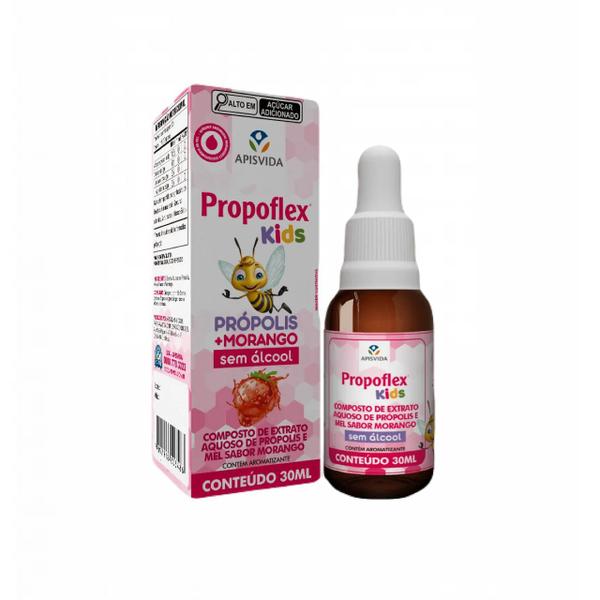 Imagem de 6x Propoflex Kids Morango- Própolis Aquoso-30 ML Apis Vida